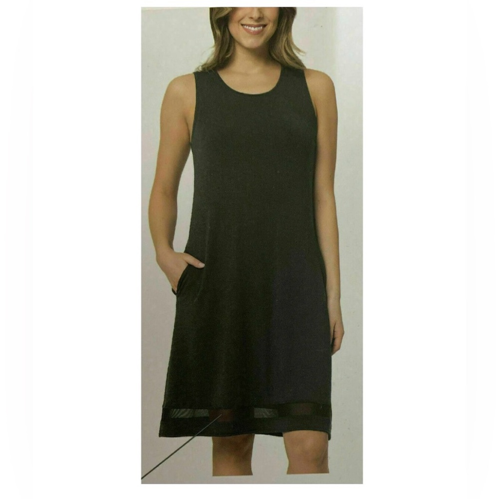 MPG Mondetta Performance Gear Ladies' Sleeveless Dress, M Heather Black